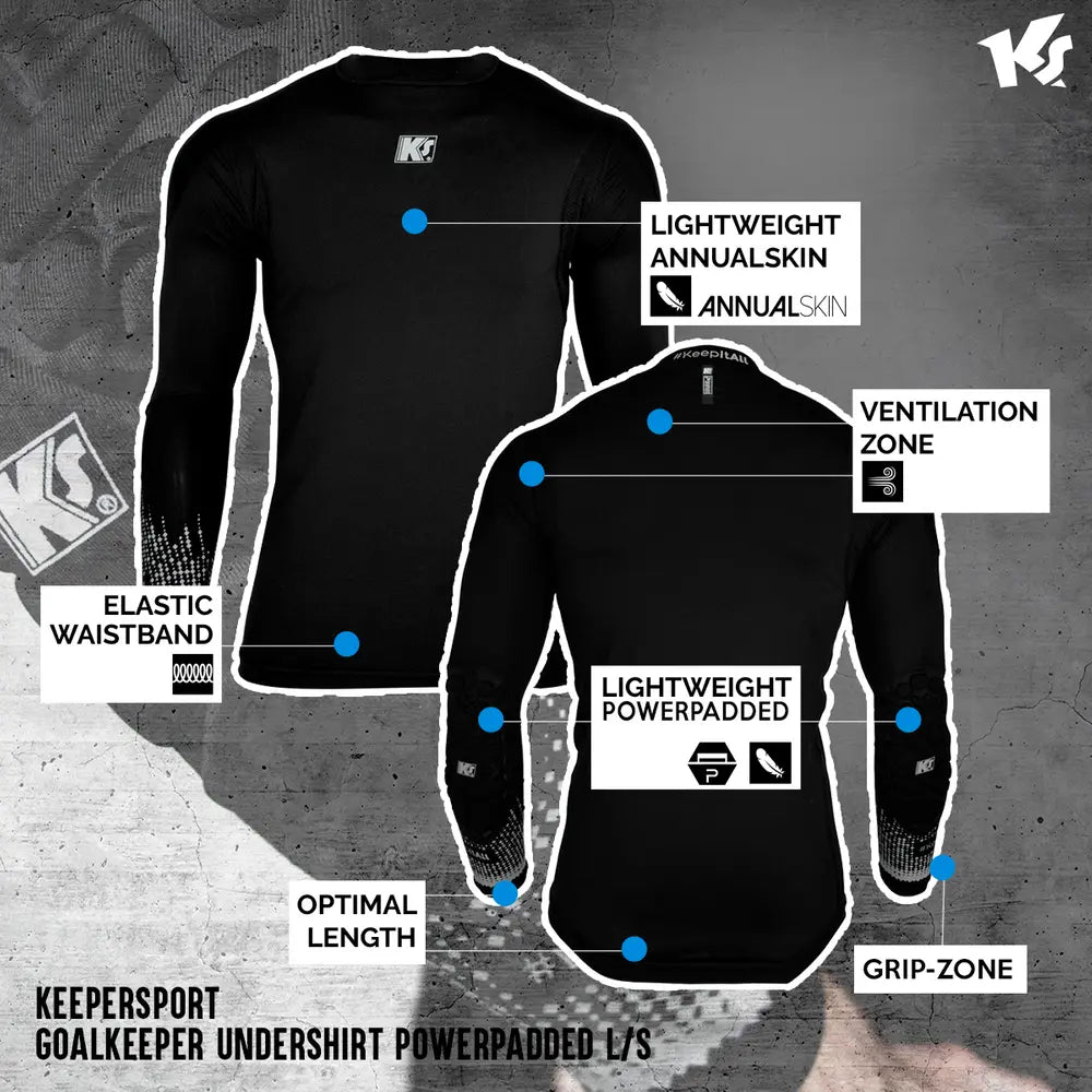 KEEPERsport Maillot de corps PowerPadded m/l Jun