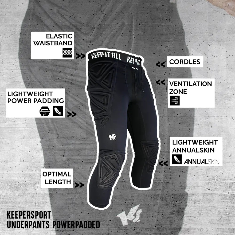 KEEPERsport Pantaloncini PowerPadded 3/4 Junior