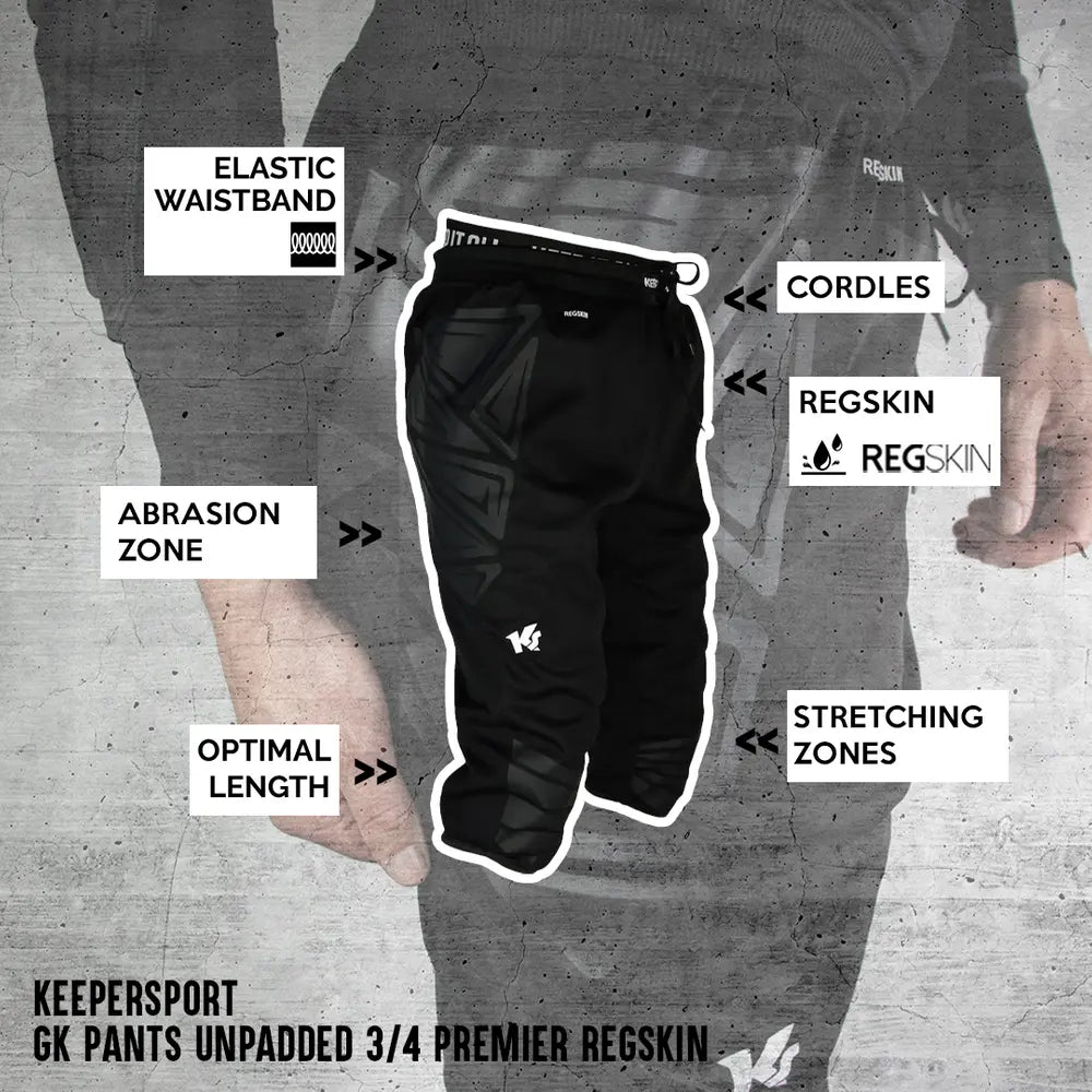 KEEPERsport Pantaloni da portiere imbottiti 3/4 RegSkin