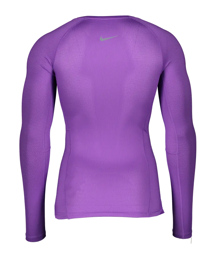 Top a compressione Nike Promo a manica lunga viola